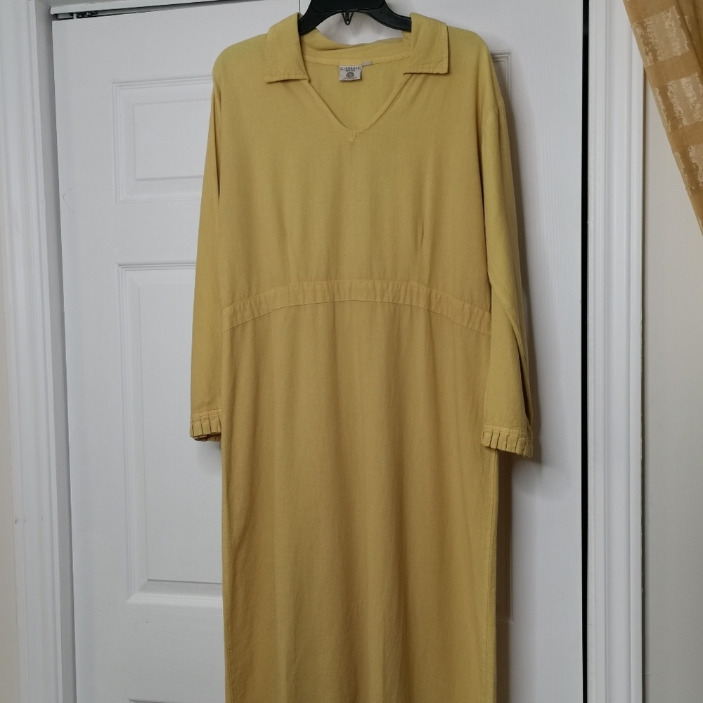 El Huarache original cotton yellow dress